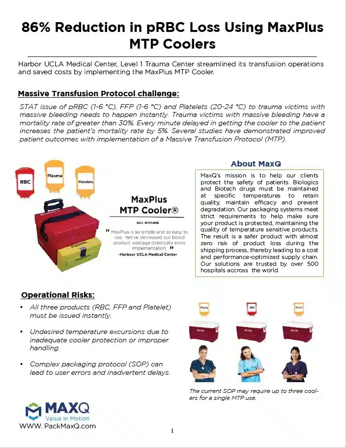 Screenshot of page one of MTP Cooler Case Study at UCLA