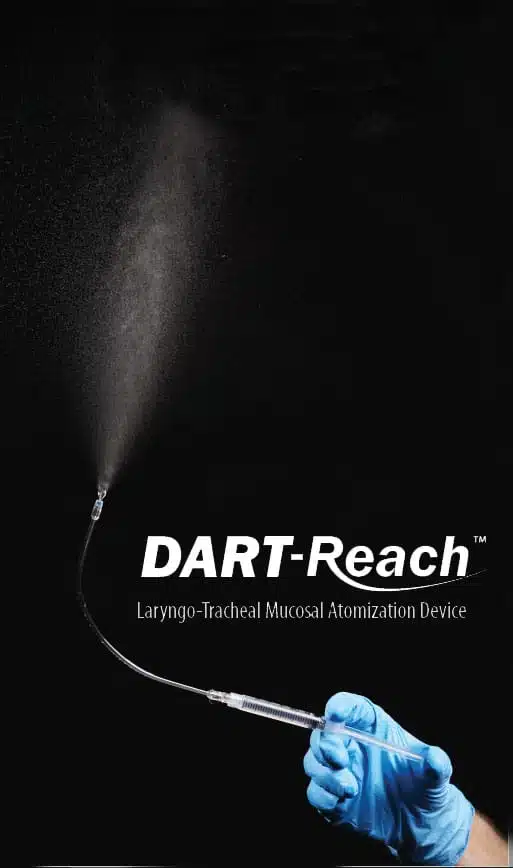 DART-Reach from Pulmodyne laryngo-tracheal mucosal device product with mist