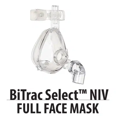 BiTrac Select NIV Full Face Mask Anti Asphyxia Elbow