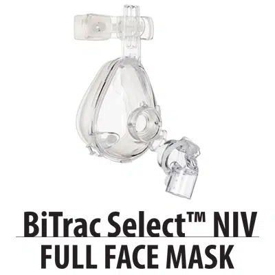 BiTrac Select NIV Full Face Mask Standard Nebulizer Elbow