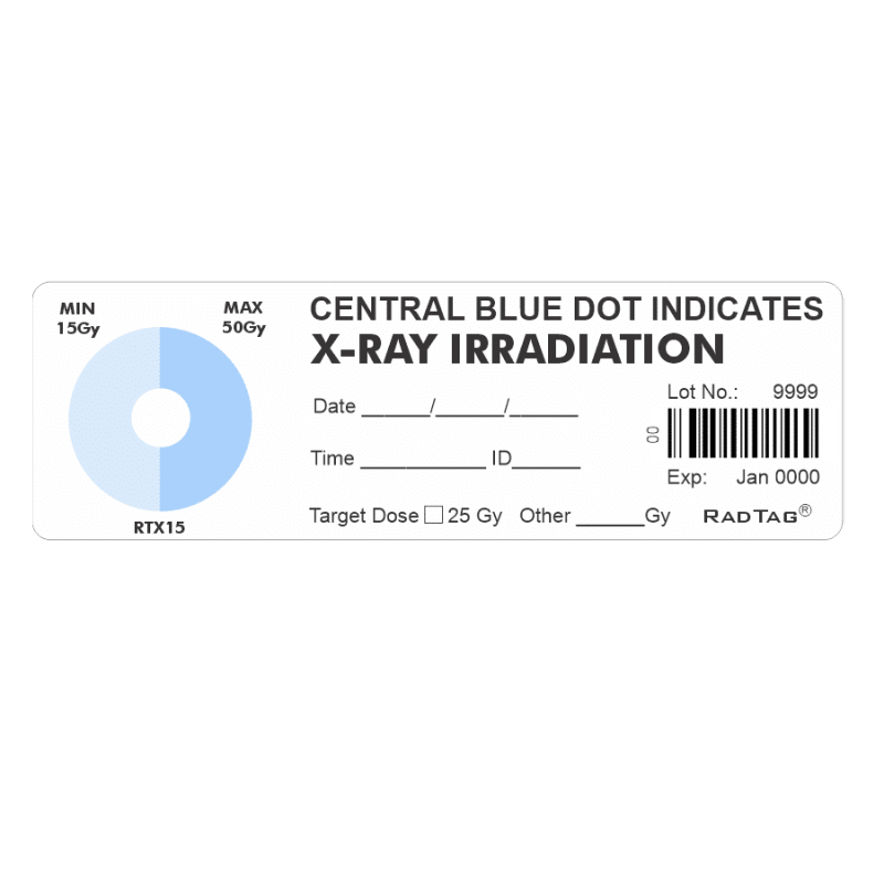RadTag RTX15 Irradiation Indicator Unirradiated