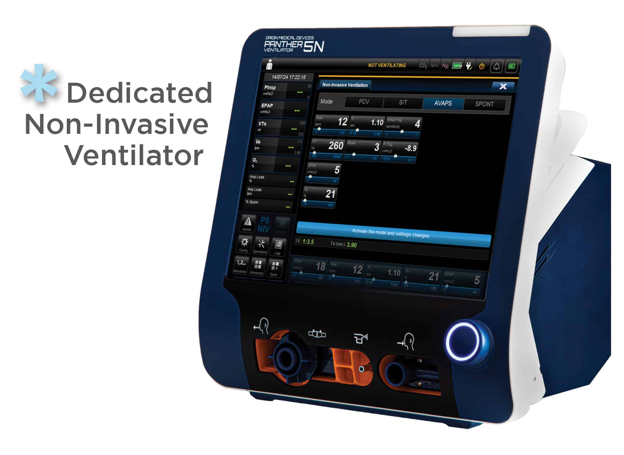 P5N Dedicated NIV Origin Medical Devices Panther Ventilators P5N Dedicated Non-Invasive Ventilator