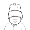 Preemie Beenie On Infant