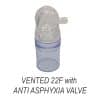 Dimax NIV Total Face Mask Attachment Vented 22F with Anti Asphyxia Valve
