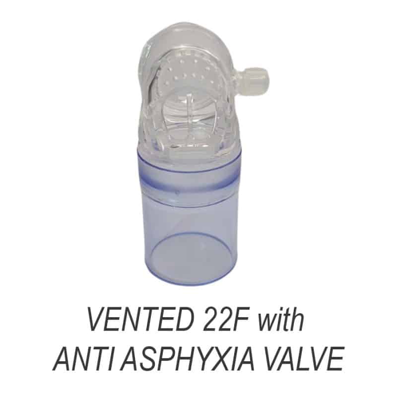 Dimax NIV Total Face Mask Attachment Vented 22F with Anti Asphyxia Valve